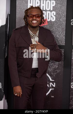 Atlanta, Usa. Oktober 2021. Gunna auf dem Roten Teppich bei den BET Hip Hop Awards 2021 in Atlanta, GA, am 1. Oktober 2021. (Foto: Mike Ware/Sipa USA) Quelle: SIPA USA/Alamy Live News Stockfoto