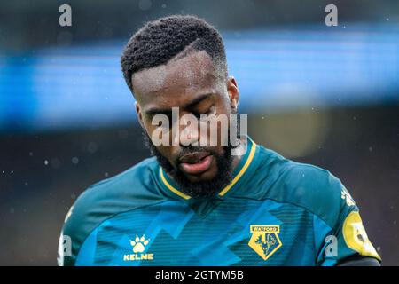 Leeds, Großbritannien. Oktober 2021. Danny Rose #3 von Watford während des Spiels in Leeds, Großbritannien am 10/2/2021. (Foto von James Heaton/News Images/Sipa USA) Quelle: SIPA USA/Alamy Live News Stockfoto