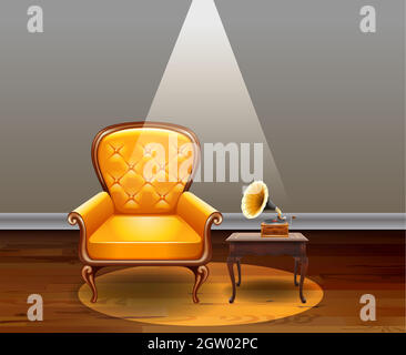 Vintage Zimmer Stock Vektor