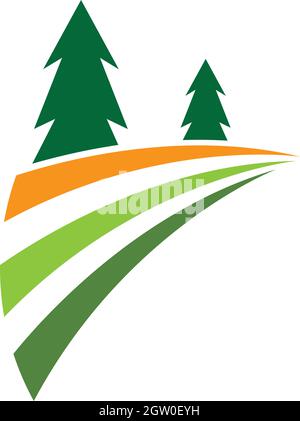 Cedar Tree Logo Vorlage Vektor icon Abbildung design Stock Vektor