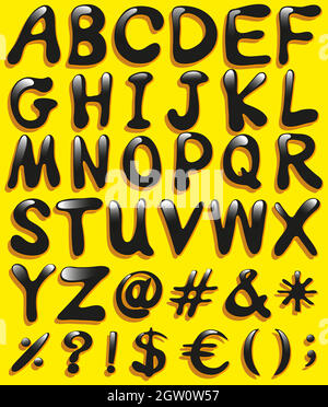 Große Buchstaben des Alphabets Stock Vektor