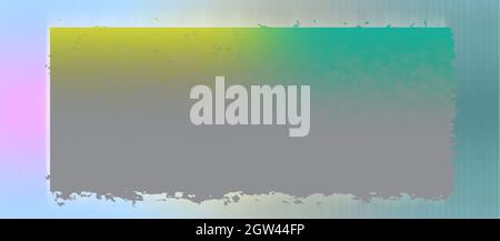 Ein abstraktes neonfarbenes Grunge-Randbild. Stockfoto