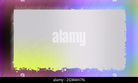 Ein abstraktes neonfarbenes Grunge-Randbild. Stockfoto