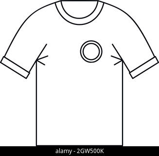 T-Shirt einheitliche Team Symbol, outline Style Stock Vektor