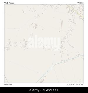 Valli Pianta, Padua, Italien, Venetien, N 45 9' 54'', E 11 44' 29'', map, Timeless Map veröffentlicht im Jahr 2021. Reisende, Entdecker und Abenteurer wie Florence Nightingale, David Livingstone, Ernest Shackleton, Lewis and Clark und Sherlock Holmes haben sich bei der Planung von Reisen zu den entlegensten Ecken der Welt auf Karten verlassen.Timeless Maps kartiert die meisten Orte auf der Welt und zeigt die Verwirklichung großer Träume Stockfoto