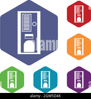 Kaffeemaschinen Icons set Stock Vektor