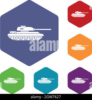 Tank Icons set Stock Vektor