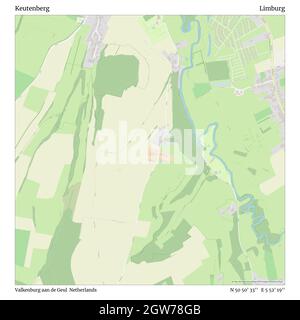 Keutenberg, Valkenburg aan de Geul, Niederlande, Limburg, N 50 50' 33'', E 5 52' 19'', map, Timeless Map veröffentlicht im Jahr 2021. Reisende, Entdecker und Abenteurer wie Florence Nightingale, David Livingstone, Ernest Shackleton, Lewis and Clark und Sherlock Holmes haben sich bei der Planung von Reisen zu den entlegensten Ecken der Welt auf Karten verlassen.Timeless Maps kartiert die meisten Orte auf der Welt und zeigt die Verwirklichung großer Träume Stockfoto