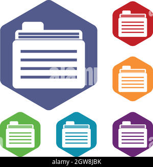 Datei Ordner Icons set Stock Vektor