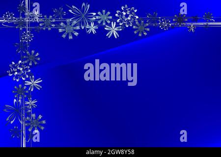 Weihnachten Hintergrund abstrakt Stern Rahmen silbergrau blau hell dunkel Weihnachtsmotiv Stockfoto