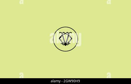 Buchstaben ov Logo-Design mit negativem Rauteffekt für die Illustration verwenden Stock Vektor