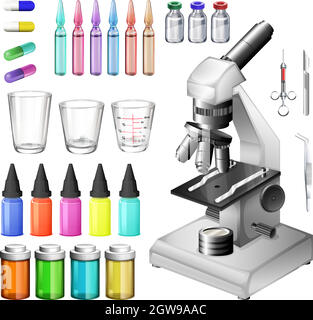 Medizinische Geräte und Behälter Stock Vektor