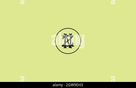 Buchstaben nz-Logo-Design mit negativem Rauteffekt zur Illustration Stock Vektor