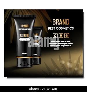 Beste Kosmetik Kreative Werbebanner Vektor Stock Vektor