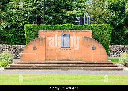 Moffat, Schottland - 5. September 2021 : Air Chief Marshall Hugh Dowding Memorial im Station Park Moffat Stockfoto