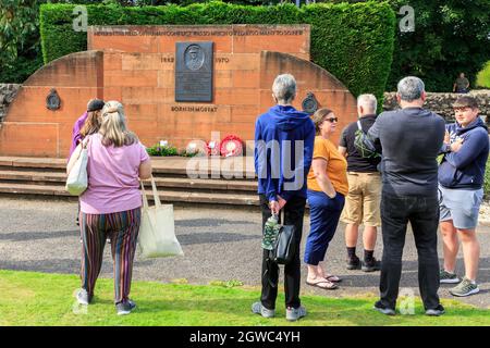 Moffat, Schottland - 5. September 2021 : Air Chief Marshall Hugh Dowding Memorial im Station Park Moffat Stockfoto