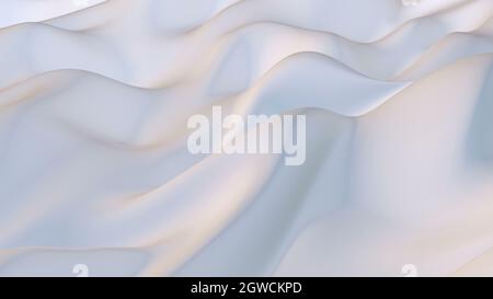 Modernes Pastell Farbe Welle minimal Konzept Flüssigkeit Oberflächenfluss 3d-Rendering Stockfoto