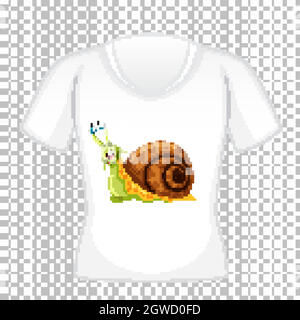 T-Shirt-Dessin mit Grafik vorne Stock Vektor