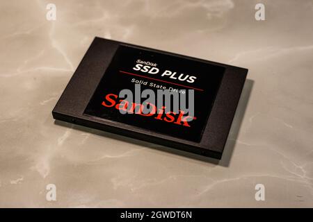 SanDisk SSD-Festplatte Stockfoto