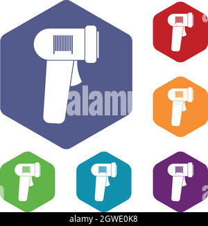 Barcode Scanner Icons set Stock Vektor
