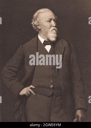 Porträt von Robert Browning nach einem Porträt von Rudolph Lehmann. Stockfoto