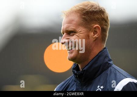 NOTTINGHAM, GROSSBRITANNIEN. 2. OKTOBER Nottingham Forest Assistant der erste Teamtrainer Alan Tate während des Sky Bet Championship-Spiels zwischen Birmingham City und Nottingham Forest in St. Andrews, Birmingham, am Samstag, den 2. Oktober 2021. (Kredit: Jon Hobley | MI News) Kredit: MI Nachrichten & Sport /Alamy Live News Stockfoto