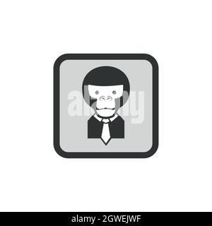 Arbeiten Affen Logo Symbol flach Vektor Konzept Grafik-Design Stock Vektor