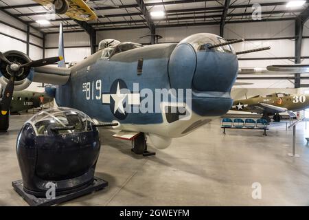 Der Consolidated PB4Y-2 Privateer war eine US-Navy-Version des B-24-Bombers. Pima Air & Space Museum, Tucson, Arizona. Stockfoto