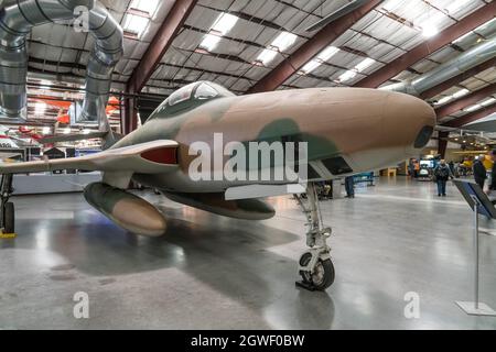 Ein taktisches Reconnaisance-Flugzeug der Republik RF-84F im Pima Air & Space Museum, Tucson, Arizona. Stockfoto