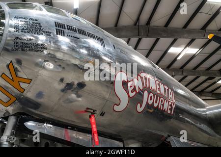 Ein strategischer Bomber der Boeing B-29 Superfortress im Pima Air & Space Museum, Tucson, Arizona. Stockfoto