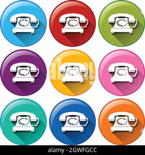 Telefonsymbole Stock Vektor