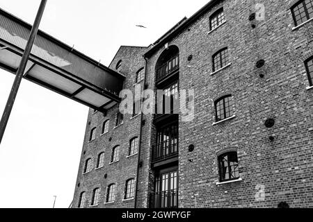 Der alte umgebaute Getreidespeicher in Wells-next-the-Sea, Norfolk Stockfoto