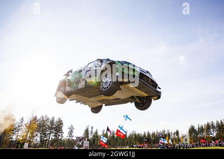 04 Lappi Esapekka (FIN), Ferm Janne (FIN), RTE-Motorsport, Toyota Yaris WRC, Aktion während der Rallye Finnland 2021, 10. Lauf der FIA WRC 2021, FIA-Rallye-Weltmeisterschaft, vom 1. Bis 3. Oktober 2021 in Jyvaskyla, Finnland - Foto: Nikos Katikis/DPPI/LiveMedia Stockfoto