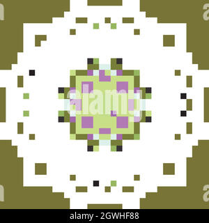 Mandala-Muster auf grünem Hintergrund Stock Vektor
