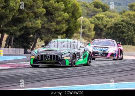 74 JOULIE Enzo (FRA), BAUD Sébastien (FRA), CD Sport, Mercedes-AMG GT4, Aktion beim 6. Lauf des Championnat de France FFSA GT - GT4 France 2021, vom 1. Bis 3. Oktober 2021 auf dem Circuit Paul Ricard, in Le Castellet, Frankreich - Foto Marc de Mattia / DPPI Stockfoto
