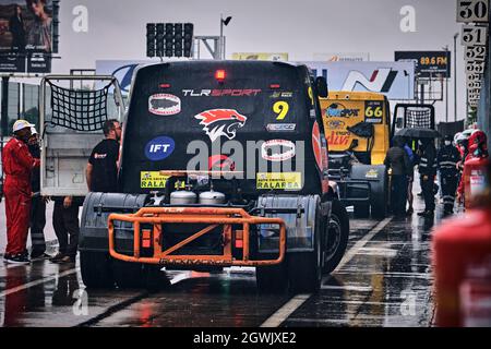 Circuito del Jarama, San Sebastian de los Reyes, Spanien. Oktober 2021. Spanische Truck Racing Championship. Tag 2. Kredit: EnriquePSans/Alamy Live Nachrichten Stockfoto