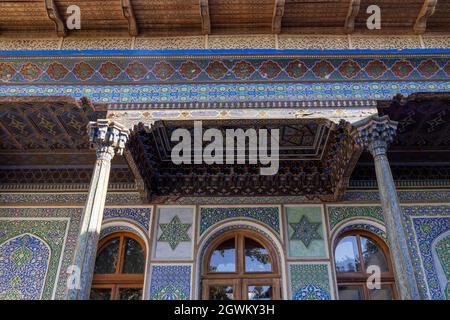 Detail der Architektur, Staatliches Museum für angewandte Kunst Usbekistans Taschkent, Usbekistan Stockfoto