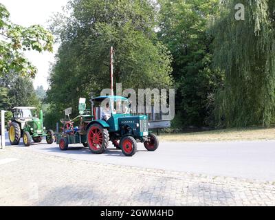 Alter hanomag Traktor Stockfoto