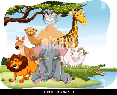 Tierwelt Stock Vektor