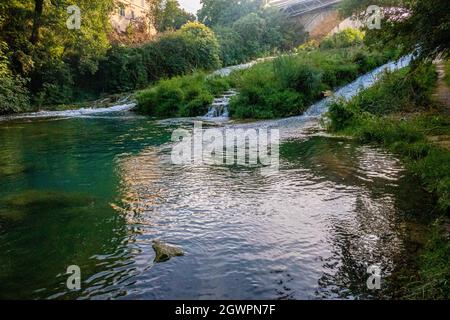 Parco Fluviale dell'Elsa, River Elsa Natural Park, Colle Val d'Elsa, Toskana Stockfoto