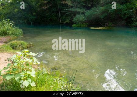 Parco Fluviale dell'Elsa (Flusspark von Elsa) in Colle Val d'Elsa, Toskana, Italien Stockfoto