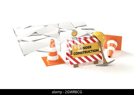 Isoliertes 3D-Bild auf weißem Hintergrund. 3D-Illustration Stockfoto