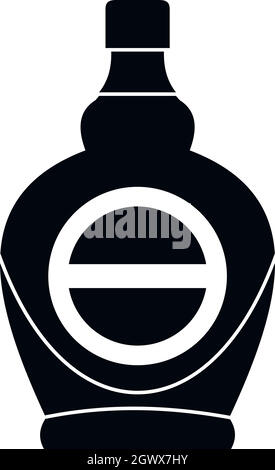 Ahornsirup in Glasflasche Symbol, einfachen Stil Stock Vektor