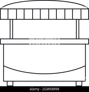Markt stehen Kiosk Symbol Stall, outline Style Stock Vektor
