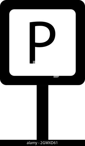 Parken Schild Symbol, einfachen Stil Stock Vektor