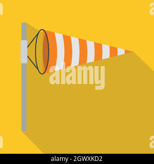 Windrichtung, flacher Stil Stock Vektor