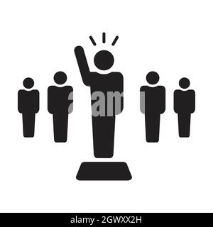 Leader Icon Vektor für Ihre Website-Design, Logo, App, UI. Illustration Stock Vektor