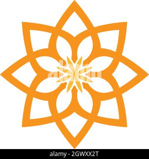 Beauty Vektor Blumen Design Logo Vorlage Symbol Stock Vektor
