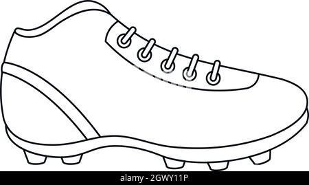 Fußball-Symbol, outline Style Stock Vektor