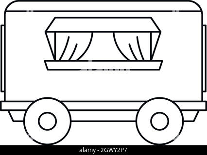 Street Food trailer Symbol, outline Style Stock Vektor
